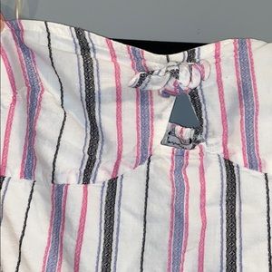 White, stripped, mini dress